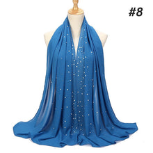 Load image into Gallery viewer, Plain Bubble Pearl Chiffon Scarf