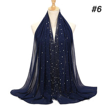 Load image into Gallery viewer, Plain Bubble Pearl Chiffon Scarf