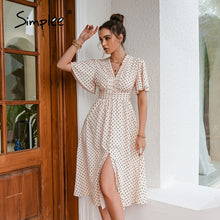 Load image into Gallery viewer, Polka Dot Bell Sleeve Dress