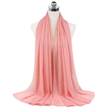 Load image into Gallery viewer, Women Solid Chiffon Scarf