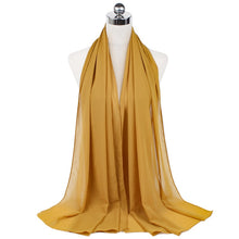 Load image into Gallery viewer, Women Solid Chiffon Scarf