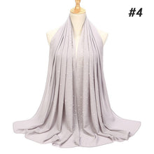 Load image into Gallery viewer, Plain Bubble Pearl Chiffon Scarf