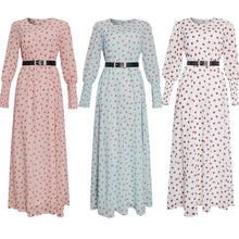 Load image into Gallery viewer, Polka Dot Long Sleeve Maxi Dress