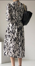 Load image into Gallery viewer, Lace-up Printed Midi Dress