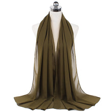 Load image into Gallery viewer, Women Solid Chiffon Scarf