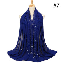 Load image into Gallery viewer, Plain Bubble Pearl Chiffon Scarf