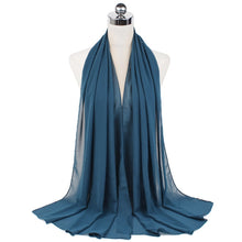 Load image into Gallery viewer, Women Solid Chiffon Scarf