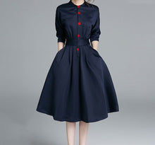 Load image into Gallery viewer, Elegant Single-Breasted Shirt Dress