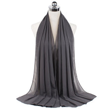 Load image into Gallery viewer, Women Solid Chiffon Scarf