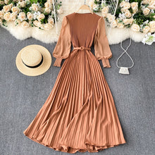 Load image into Gallery viewer, Vintage Puff Sleeve Maxi Dress