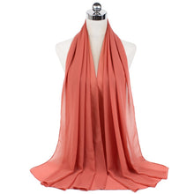 Load image into Gallery viewer, Women Solid Chiffon Scarf