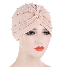 Load image into Gallery viewer, Solid Folds Pearl Turban
