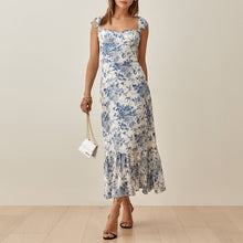 Load image into Gallery viewer, Vintage Strap Tie Ruffle Dress