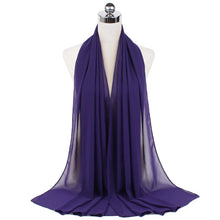 Load image into Gallery viewer, Women Solid Chiffon Scarf
