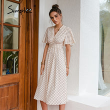 Load image into Gallery viewer, Polka Dot Bell Sleeve Dress