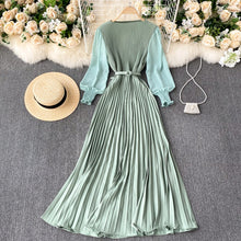 Load image into Gallery viewer, Vintage Puff Sleeve Maxi Dress