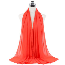 Load image into Gallery viewer, Women Solid Chiffon Scarf
