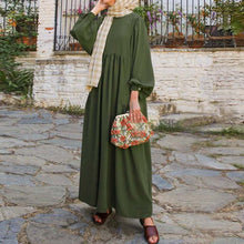 Load image into Gallery viewer, Long Puff Sleeve Maxi Dress