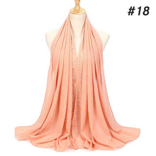 Load image into Gallery viewer, Plain Bubble Pearl Chiffon Scarf