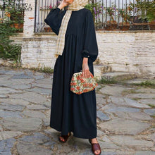 Load image into Gallery viewer, Long Puff Sleeve Maxi Dress
