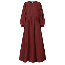 Load image into Gallery viewer, Long Puff Sleeve Maxi Dress