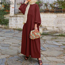 Load image into Gallery viewer, Long Puff Sleeve Maxi Dress
