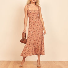 Load image into Gallery viewer, Vintage Strap Tie Ruffle Dress