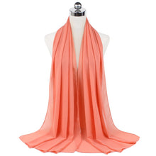 Load image into Gallery viewer, Women Solid Chiffon Scarf