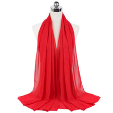 Load image into Gallery viewer, Women Solid Chiffon Scarf