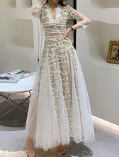 Load image into Gallery viewer, Women's Embroidery Mesh Dress
