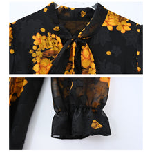 Load image into Gallery viewer, Long Sleeve Chiffon Maxi Dress