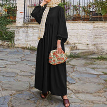 Load image into Gallery viewer, Long Puff Sleeve Maxi Dress
