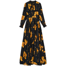 Load image into Gallery viewer, Long Sleeve Chiffon Maxi Dress
