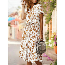 Load image into Gallery viewer, Polka Leopard Print Shirt Dress