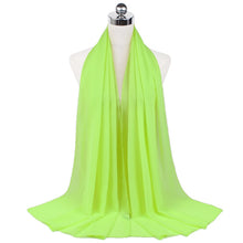 Load image into Gallery viewer, Women Solid Chiffon Scarf