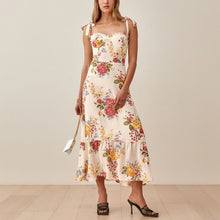 Load image into Gallery viewer, Vintage Strap Tie Ruffle Dress