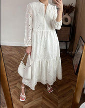 Load image into Gallery viewer, Embroidery Hollow Party Dress