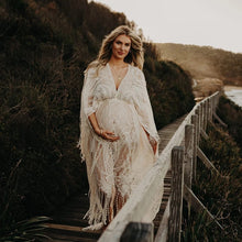 Load image into Gallery viewer, Boho Lace Maternity Photography Dress