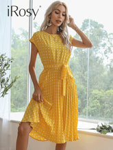 Load image into Gallery viewer, Pleated Polka Dots Dress