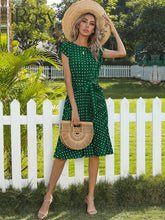 Load image into Gallery viewer, Pleated Polka Dots Dress