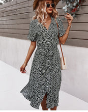 Load image into Gallery viewer, Casual Short Sleeve Midi Dress