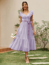 Load image into Gallery viewer, Elegant Sash Vestido Dress