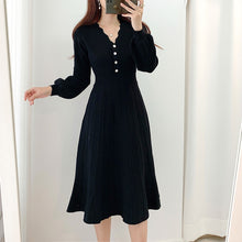 Load image into Gallery viewer, Long Sleeve Slim Women Midi Dress