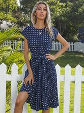 Load image into Gallery viewer, Pleated Polka Dots Dress