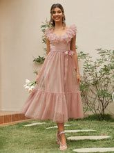 Load image into Gallery viewer, Elegant Sash Vestido Dress