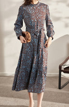 Load image into Gallery viewer, Long Sleeve Floral Women Dress