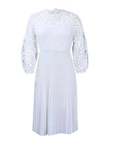 Load image into Gallery viewer, Elegant Lace Cutout Midi Dress
