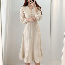 Load image into Gallery viewer, Long Sleeve Slim Women Midi Dress
