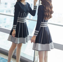 Load image into Gallery viewer, Empire Plaid Printing Pullover Dress