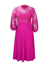 Load image into Gallery viewer, Elegant Lace Cutout Midi Dress